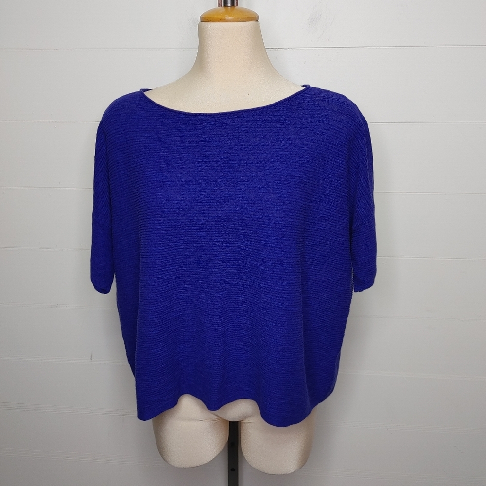 Eileen Fisher organic linen & cotton knit tee size XL